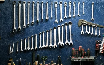 Toolbox with screwdrivers and screws for DIY repairs
