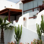 White painted house exterior wall