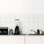 Modern kitchen with sleek worktop and appliances