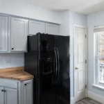 Modern kitchen with stainless steel appliances