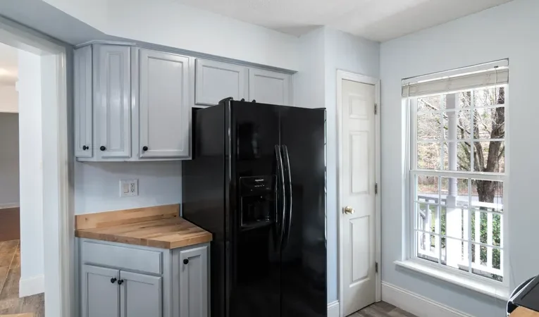 Modern kitchen with stainless steel appliances