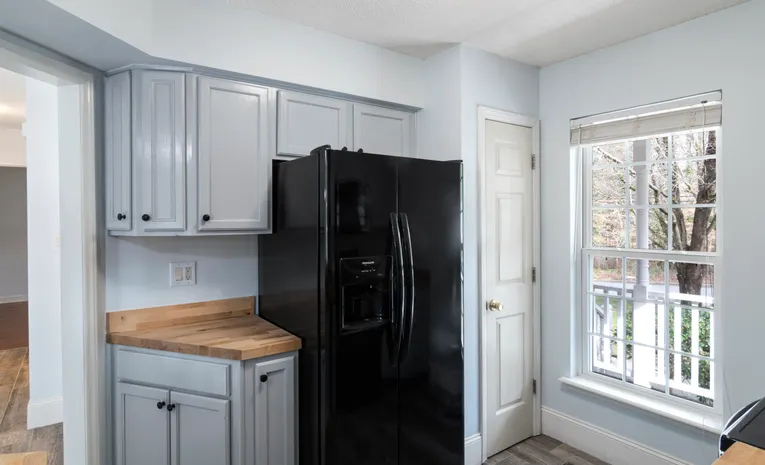 Modern kitchen with stainless steel appliances