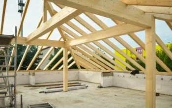 Loft space with timber roof structure
