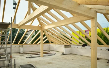 Roof structure timber frame relevant to loft insulation